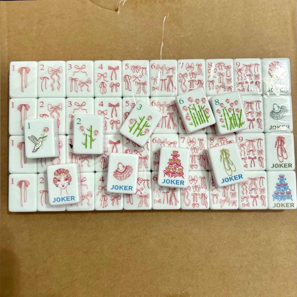American Mahjong Tile Set Grandmillennial Coquette Mahjong 2 LEFT! - Picture 5 of 10
